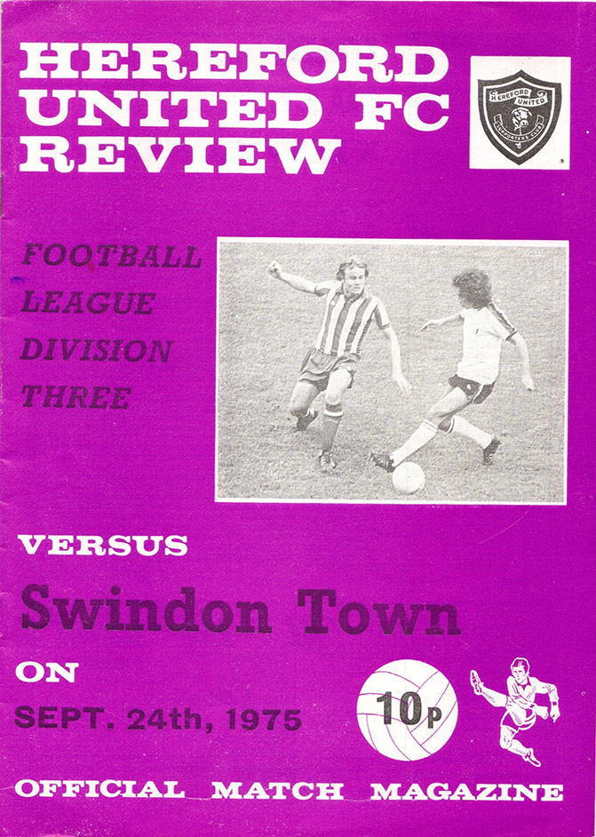 <b>Wednesday, September 24, 1975</b><br />vs. Hereford United (Away)